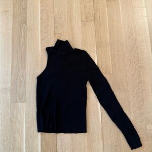 Zara Black Ribbed Pullover